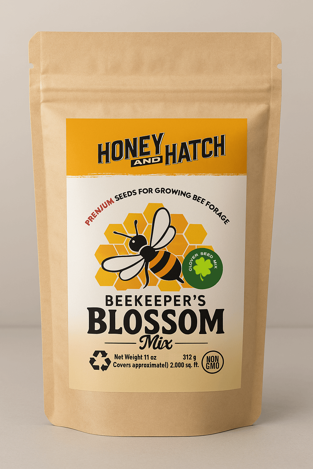 Beekeeper's Blossom Premium Clover Seed Mixture for Bee Nutrition and Hive Health