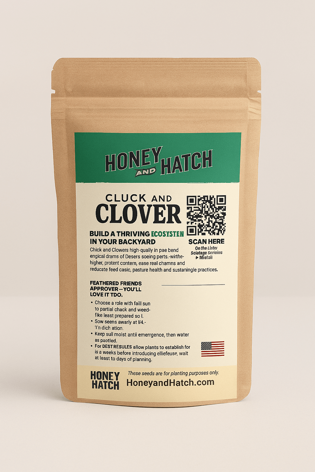 Cluck and Clover Premium Forage Seed Mixture for Feeding and Growing Chickens