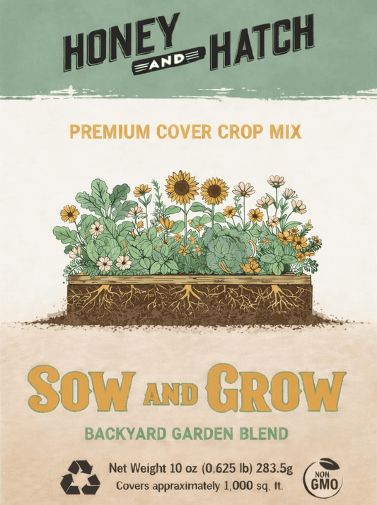 SOW AND GROW Backyard Garden Blend Premium Cover Crop Mix - 10 oz seed pack