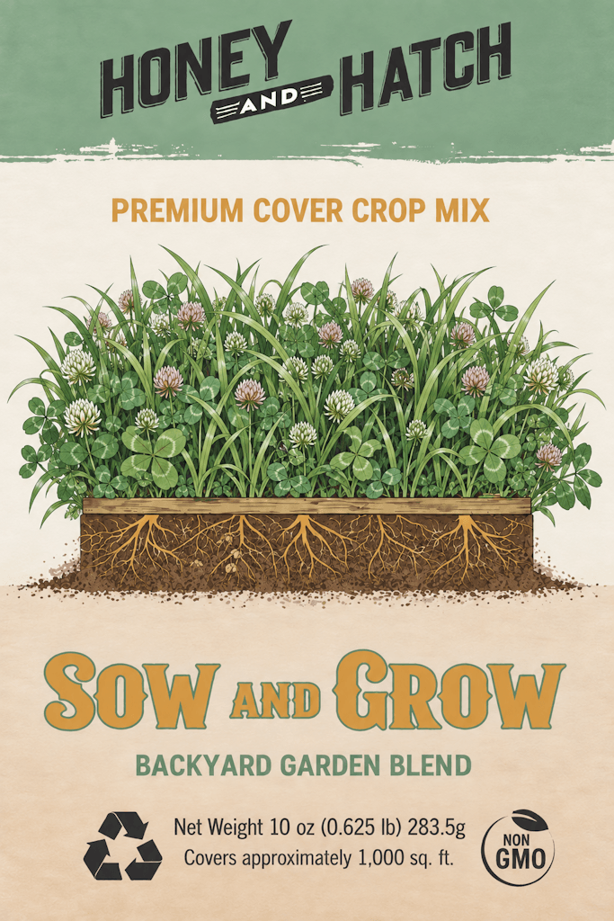 Garden Cover Crop Seed Mix for Raised Beds & Soil Building, 10 oz, Covers 1,000 sq ft | Sow & Grow