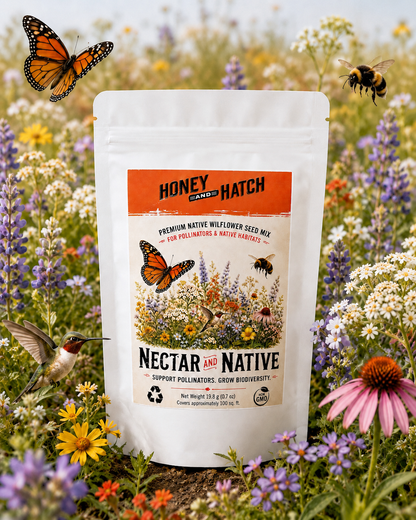 Pollinator Wildflower Seed Mix SAMPLER, Cover 100 sq ft | Nectar and Native