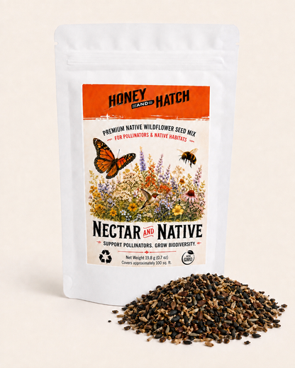 Pollinator Wildflower Seed Mix SAMPLER, Cover 100 sq ft | Nectar and Native