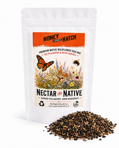 Pollinator Wildflower Seed Mix SAMPLER, Cover 100 sq ft | Nectar and Native