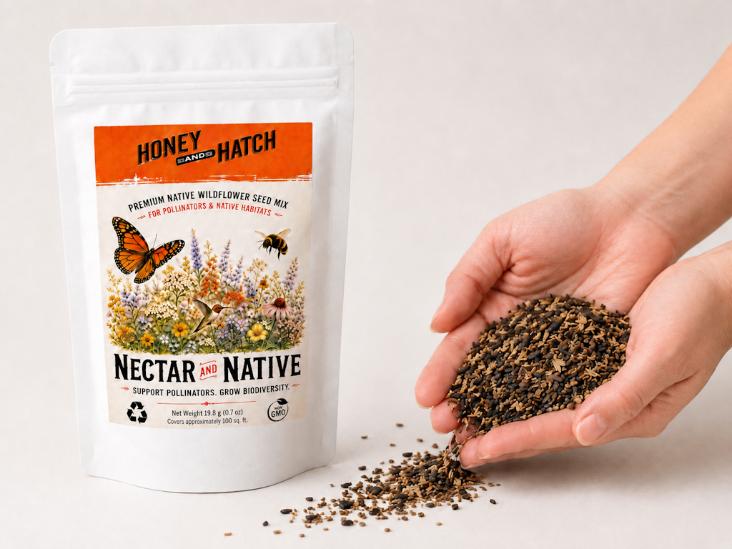 Pollinator Wildflower Seed Mix SAMPLER, Cover 100 sq ft | Nectar and Native