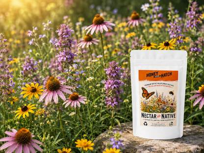 Pollinator Wildflower Seed Mix SAMPLER, Cover 100 sq ft | Nectar and Native