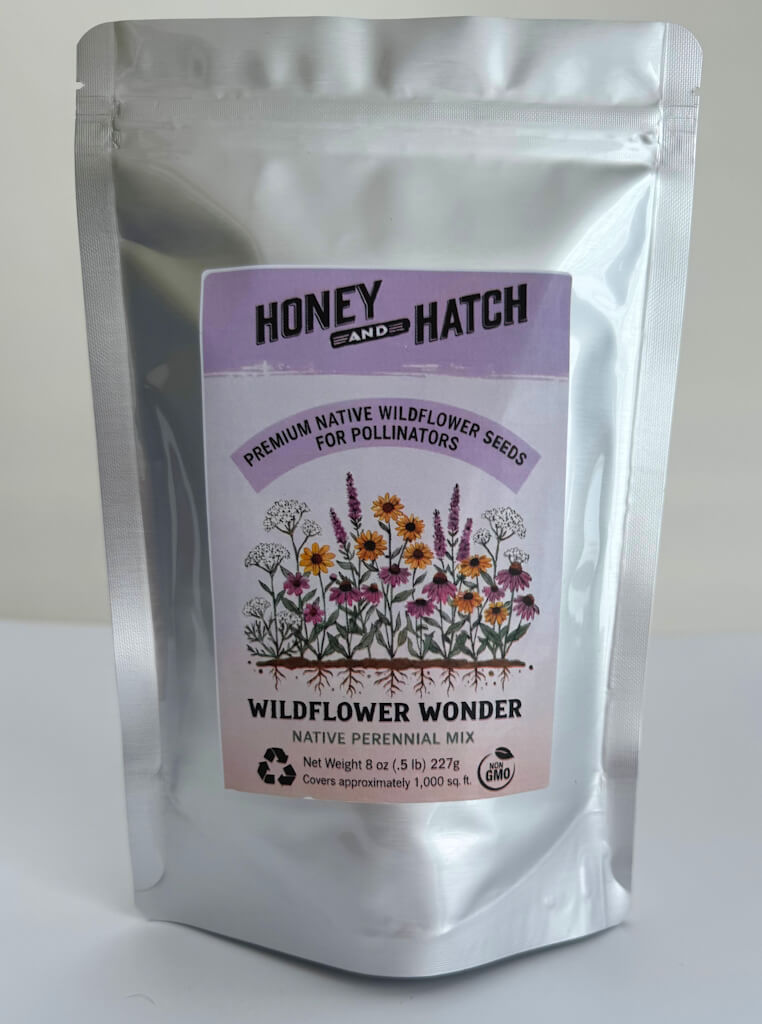 WILDFLOWER WONDER Native Perennial Pollinator Premium Wildflower Seed Mix - 8 oz seed pack