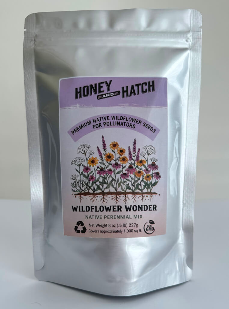 WILDFLOWER WONDER Native Perennial Pollinator Premium Wildflower Seed Mix - 8 oz seed pack